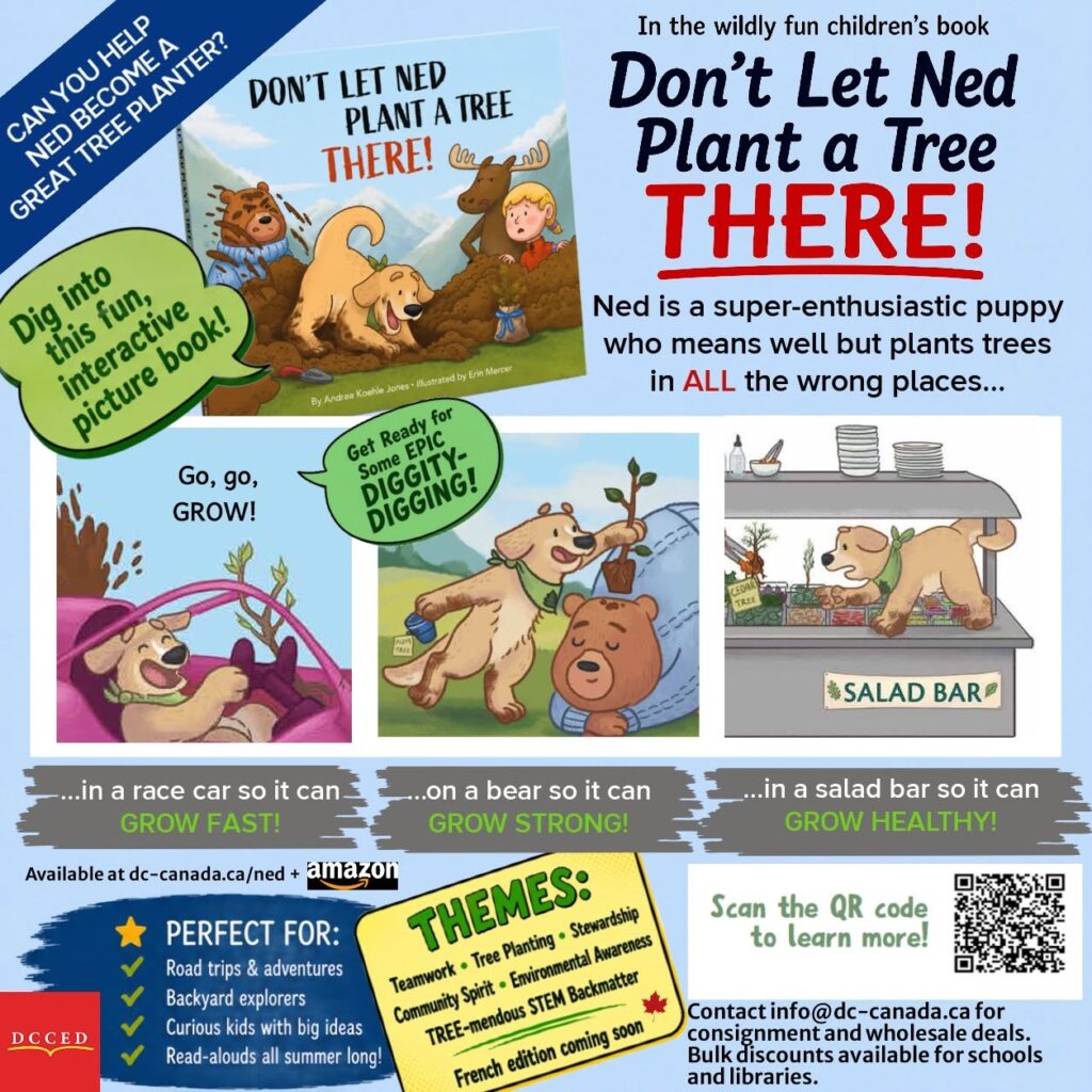 Scenes and information from Don’t Let Ned Plant a Tree THERE!